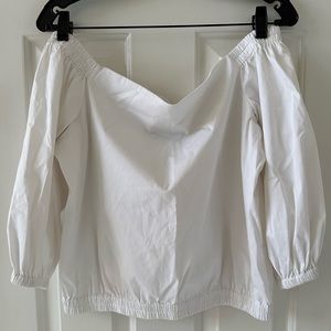 Alexis Off - The - Shoulder White Crop Top